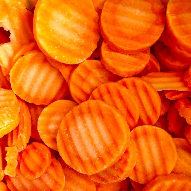 Carota affettata ondulata IQF